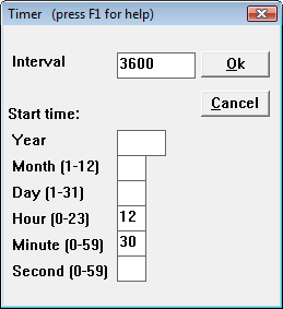 screen shot: timer configuration dialog